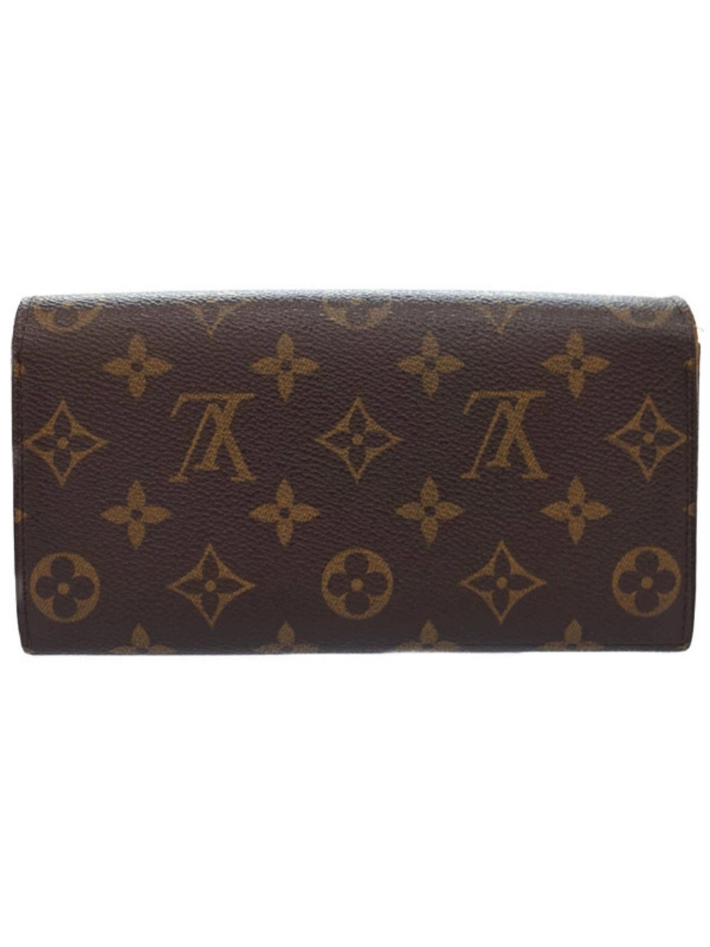 Louis Vuitton Bi Monogram fold Long Credit Wallet Monnaie Porte Pochette Brown